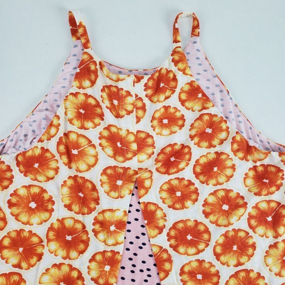 Porridge Anthropologie Floral Cami Top Womens Medium Orange Swing Layered Tank - Picture 7 of 12